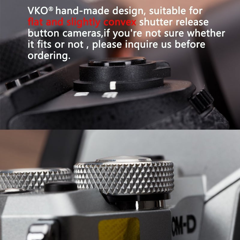 VKO Wood Soft Shutter Release Button Sticker Compatible with A7RIII A7II A7III A7RII RX100 V IV III II A6000 A6300 A6400 X-T100 X-T1 10.5mm Concave Surface Red(Wood Grain Random) - Image 2